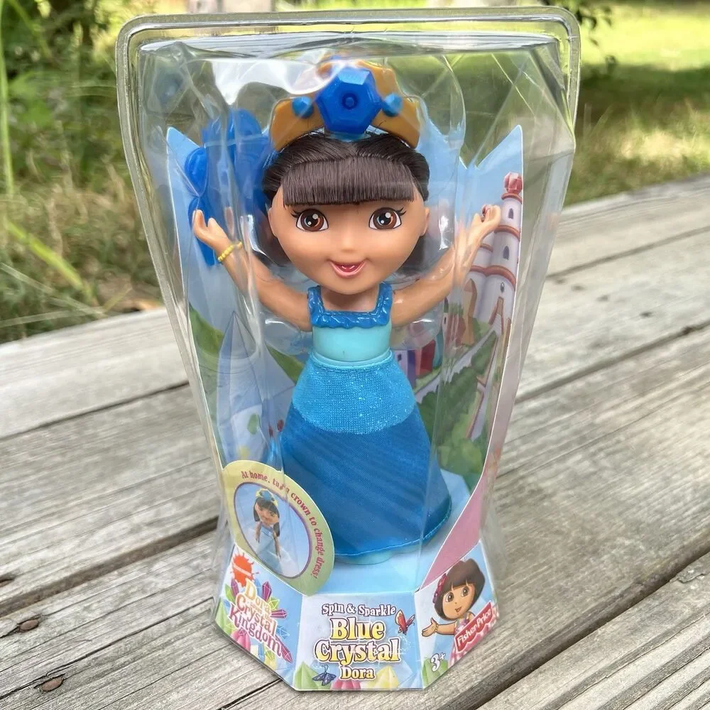 Fisher Price Nickelodeon Dora Saves Crystal Blue Kingdom Spin & Sparkle Doll New